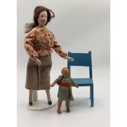 Caco dukke barn (vintage) 6,5 cm