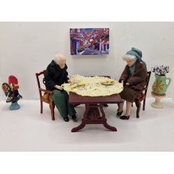 Lysegul dug (hndlavet)  10,5 cm