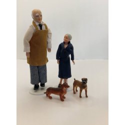 Bokser hund i plastik (brugt)