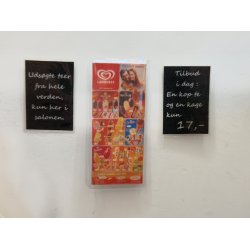 2 stk the reklame plakater. Lamineret (hndlavet)