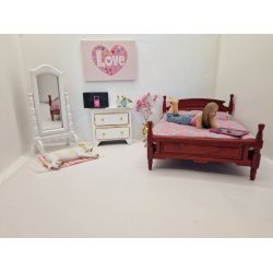 Vatteret stof 26 x 26 cm (nyt)