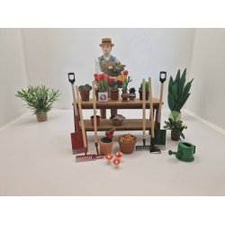 Potteplante krydderurter/grnt i plastik (vintage)