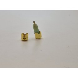 2 stk Knudeskjuler/lysestage i forgyldt metal (ny)