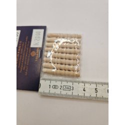 Pose med 8 stk baluster/spindler i umalet tr (nye)