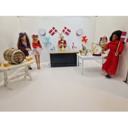 2 stk dannebrogsflag i papir (nye)