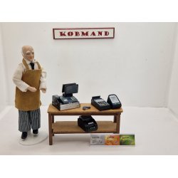 Moderne kasseapparat med, dankort terminal, hnd scannet og printer. I plastik (nyt)