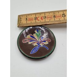Platte i keramik, muligvis norsk rosemaling (vintage)