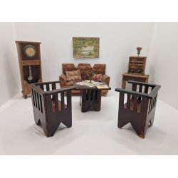 Kommode med overskab i tr (vintage)