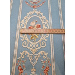 Grnt selvklbende tapet med blomster 52  29 cm (nyt)