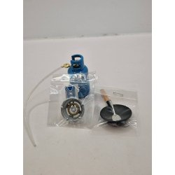 Gasflaske i metal med kogeplus og wokpande (nyt)