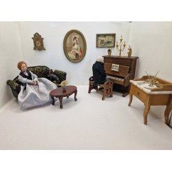 3 armet kandelaber i bld metal. Tysk ormolu Erhard Shne (antik)