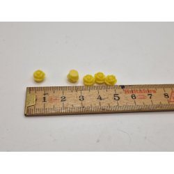 5 stk roser i plastik med flad bagside (nye)