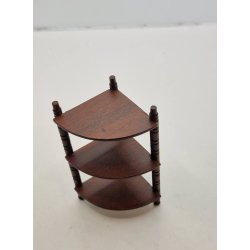 Hjrne reol i tr (ny) 1:12