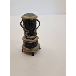 Emaljeret miniature komfur i metal fra 1920'erne antik)