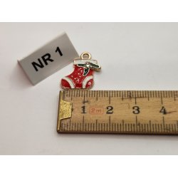 Juletrs pynt/smykke vedhng i metal (nyt)