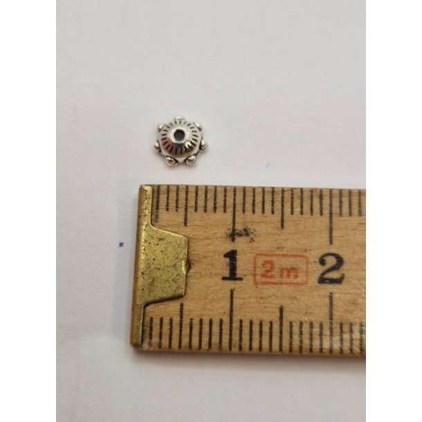 5 stk perleskle i metal (nye)