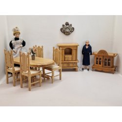 1 stk spisebordsstol i tr (brugt)