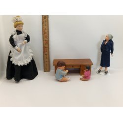 Brne/lille skrivebord i tr (brugt)