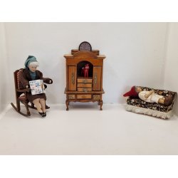 Kamin ur i tr (vintage)