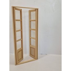 Fransk dobbelt dr I umalet tr (ny) 16,8 x 7,8 cm