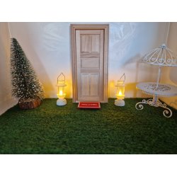 Havebord med parasol i metal (brugt)