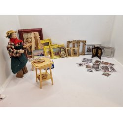 Bord i tr (malet) (vintage)