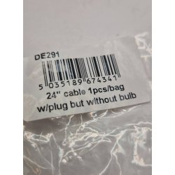 Han stik med fatning 12 volt (ny) til dukkehus scala 1:12