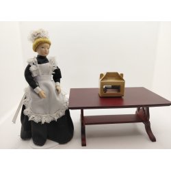 1 stk Foldet selv �ske med vinduer i kraftig karton (ny)