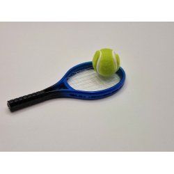 Stor tennis ketcher og bold (nyt) bl