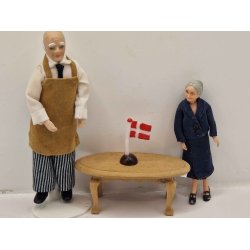 Bord flag i plastik (hndlavet)