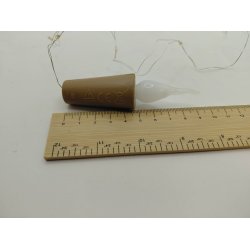 LED Fakkel i plastik med lysk�de. 9,5 x 2,5 cm