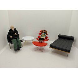 Barcelona daybed i resin p�  tr� bund (brugt/som ny)