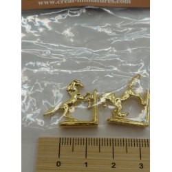 2 bogst�tter i metal (nye)