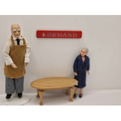 Kbmands skilt (hndlavet) med sm fejl