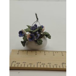 Urtepotte med stedmoderblomster (brugt)