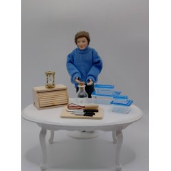 Glas krukke med korkprop (ny)