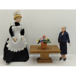 Potteplante i terrakotta potte (ny) 1:12