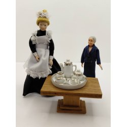 Kaffestel til 2 personer i porcel�n (brugt) 1:12