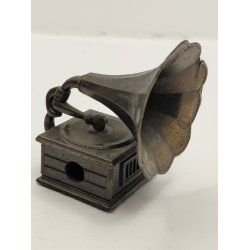 Grammofon (blyantspidser) i metal (vintage) 1:12