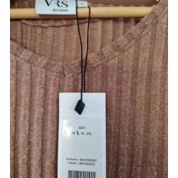 Rosa farvet strikket kjole (ny) M�rke. VRS Wotan Str L/40