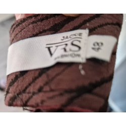 Nederdel i sort og brun (brugt) Str 48