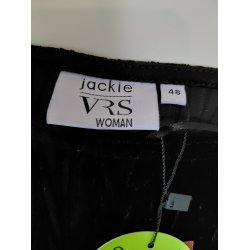 Bluse med korte �rmer i velour (ny) str 48