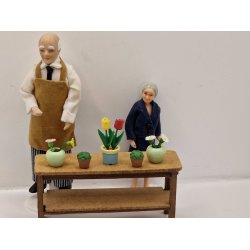 Krydderi urter i potte i plastik (brugt)