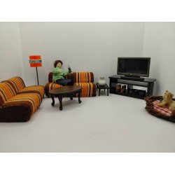 Hund i resin. Yorkshire terrier (vintage)