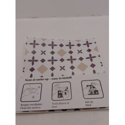 Tapet/fliser. Selvkl�bende (ny) 15 x 15 cm