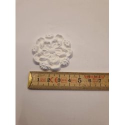 Rosette i gips (hndlavet) (4,5 cm)