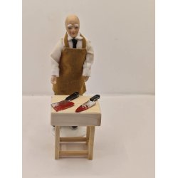 Slagter blok i umalet tr (ny)