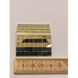 Sm stykker spejl i guld (4 x 4) Selvklbende (nyt)