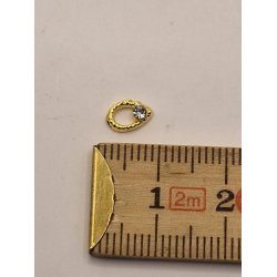 Pynt i metal med "diamant " (ny)