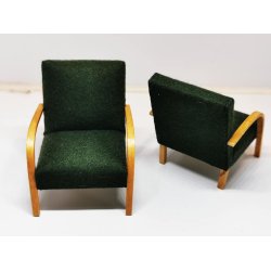 Mrkegrn lnestol til dukkehus scala 1:12 (hndlavet)